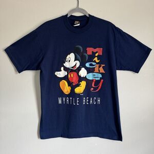 Vintage 80’s Disney Mickey Mouse Myrtle Beach Graphic TShirt Mens Size Large
